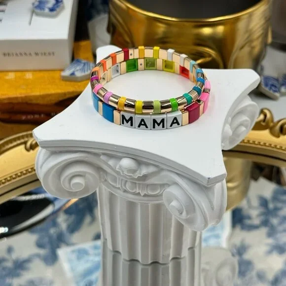 🆕 ROXANNE ASSOULIN 🧿 Set of Two Bracelets - MAMA Rainbow Bracelets - Picture 12 of 16